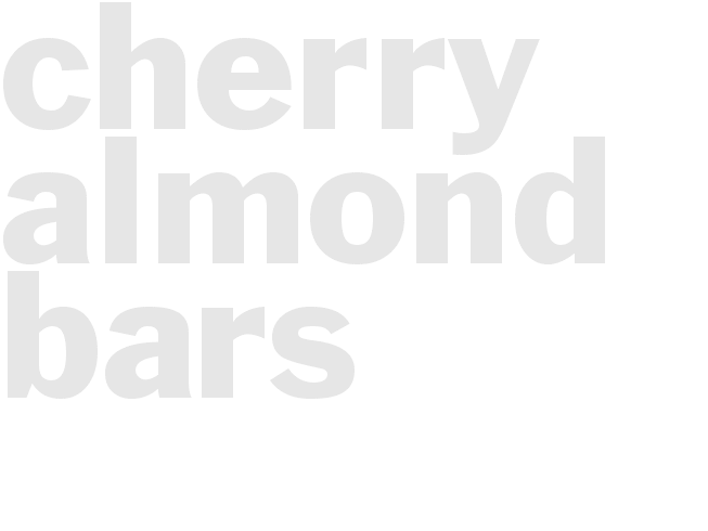 CHERRY-ALMOND BARS