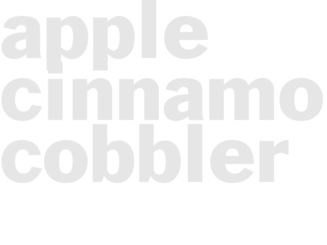 APPLE CINNAMON COBBLER