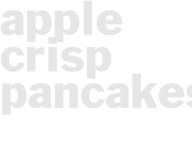 APPLE CRISP PANCAKES