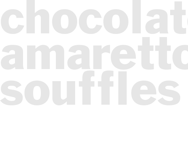 CHOCOLATE-AMARETTO SOUFFLES
