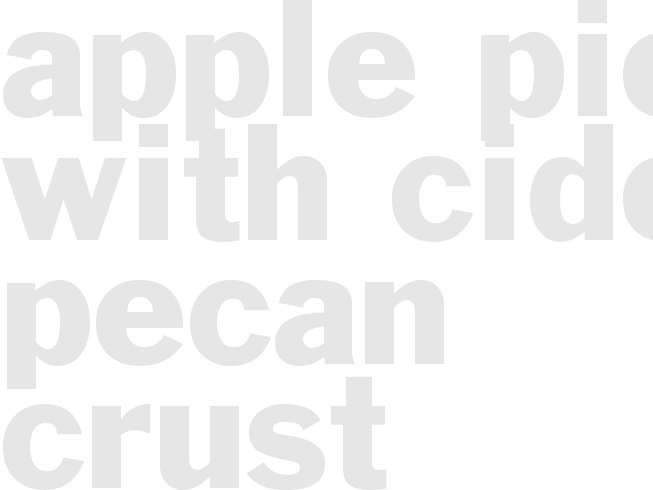 APPLE PIE WITH CIDER PECAN CRUST
