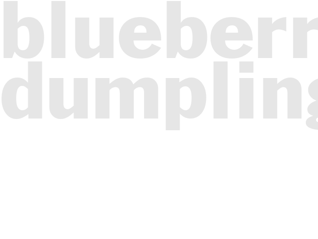 BLUEBERRY DUMPLINGS