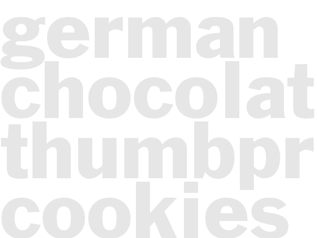GERMAN CHOCOLATE THUMBPRINT COOKIES