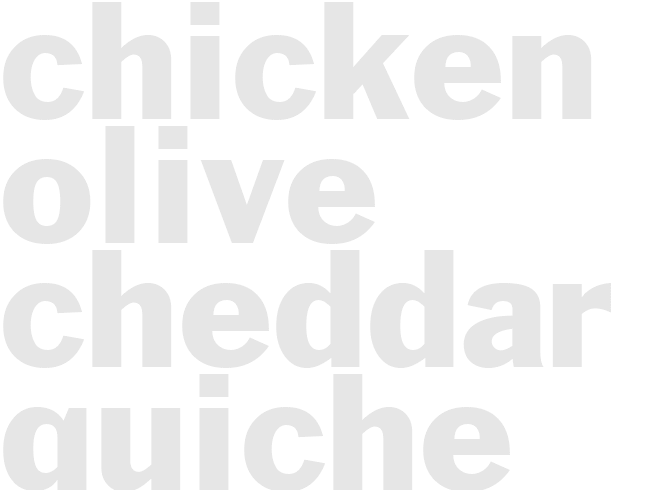 CHICKEN-OLIVE-CHEDDAR QUICHE