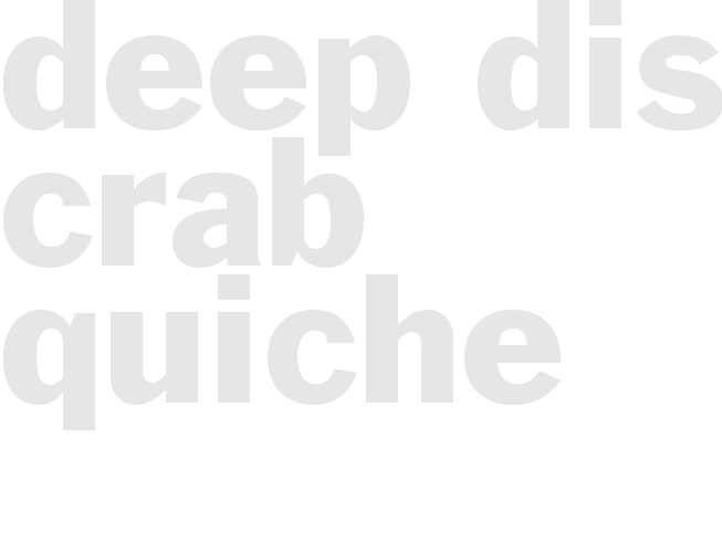 DEEP DISH CRAB QUICHE