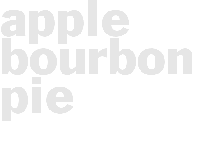 APPLE BOURBON PIE