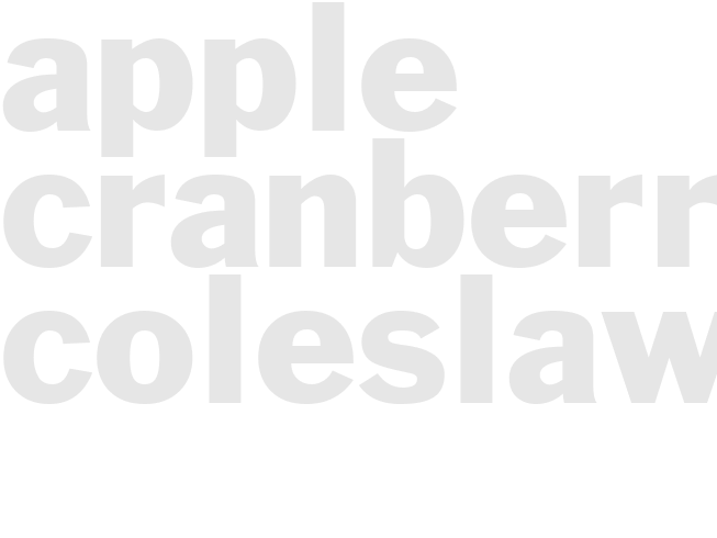 APPLE CRANBERRY COLESLAW