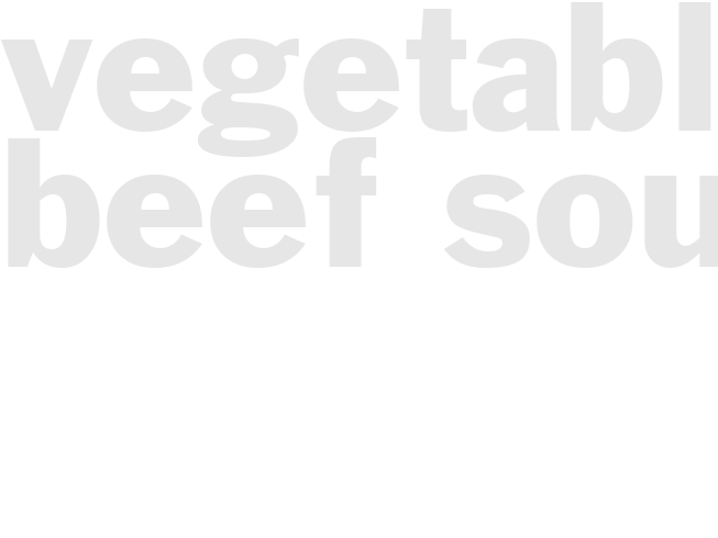 VEGETABLE BEEF SOUP