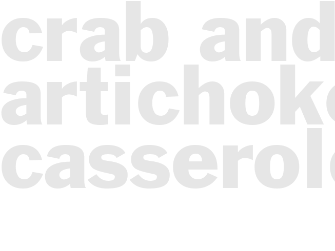 CRAB AND ARTICHOKE CASSEROLE