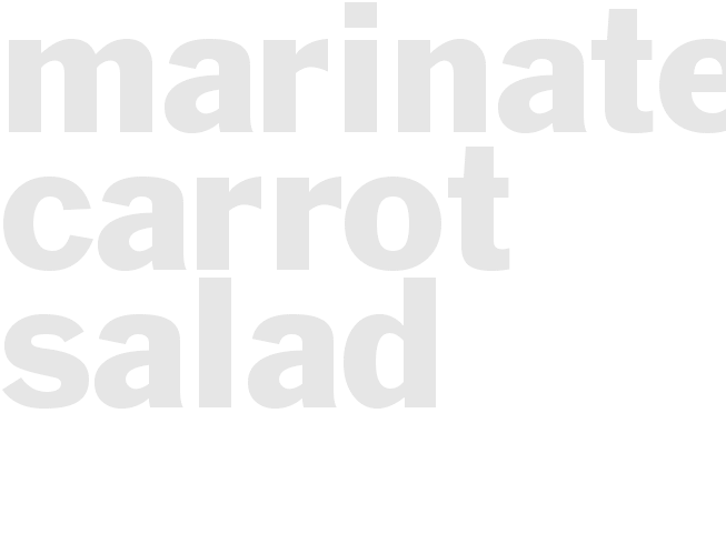 MARINATED CARROT SALAD