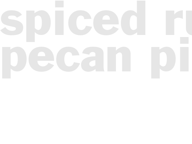 SPICED RUM PECAN PIE