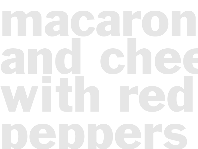 MACARONI AND CHEESE WITH RED PEPPERS