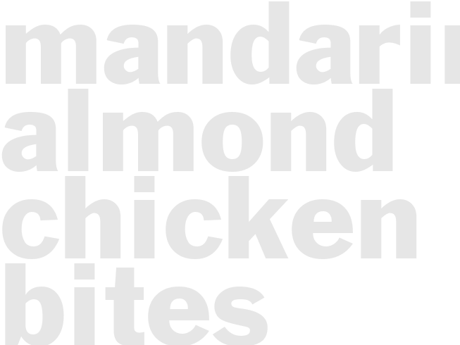 MANDARIN ALMOND CHICKEN BITES