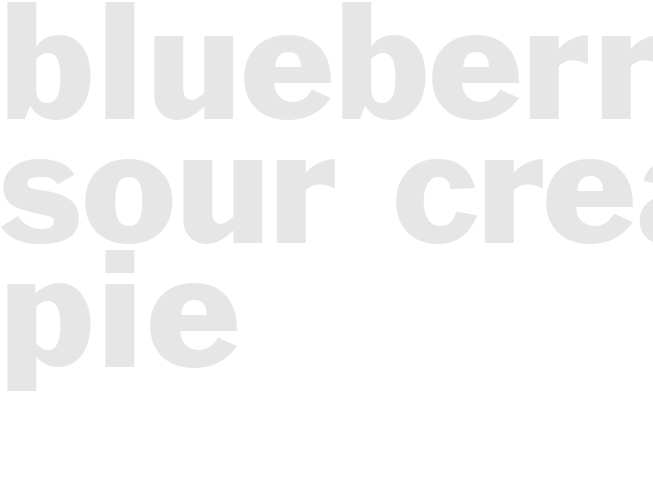 BLUEBERRY SOUR CREAM PIE