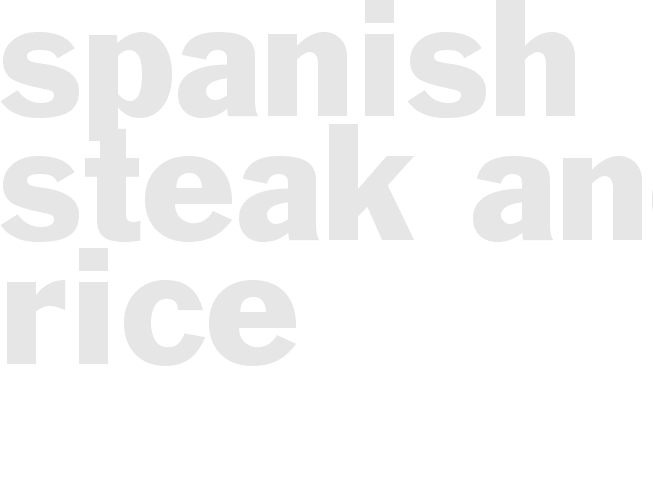 SPANISH STEAK AND RICE