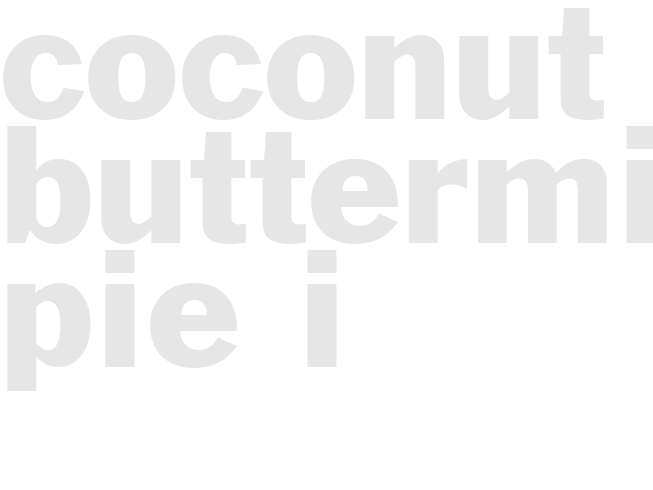 COCONUT BUTTERMILK PIE I