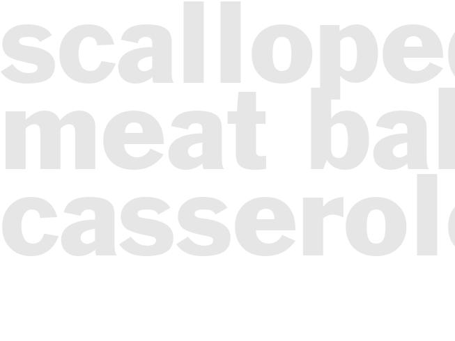 SCALLOPED MEAT BALLS CASSEROLE