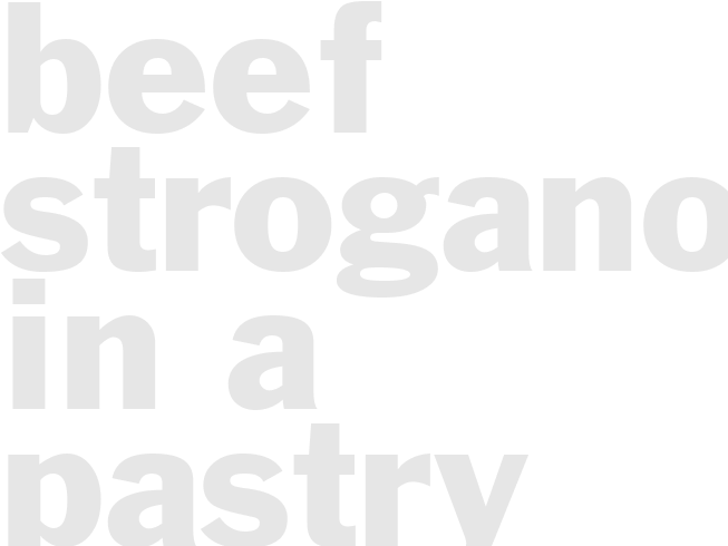 BEEF STROGANOFF IN A PASTRY PUFF