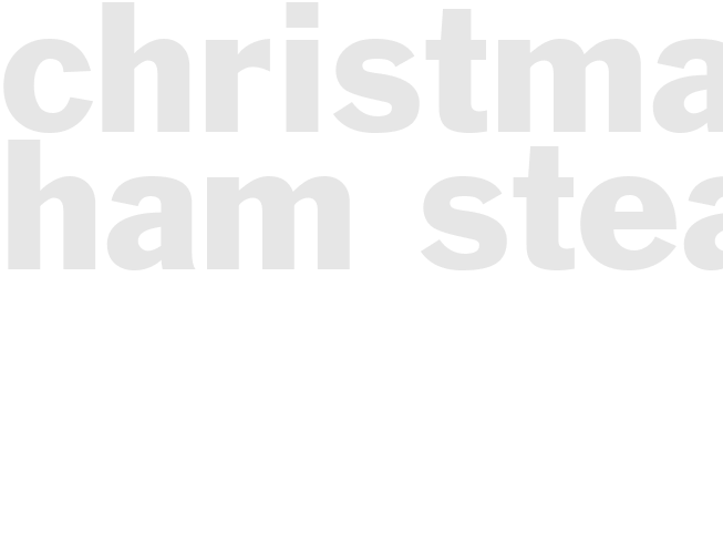 CHRISTMAS HAM STEAKS