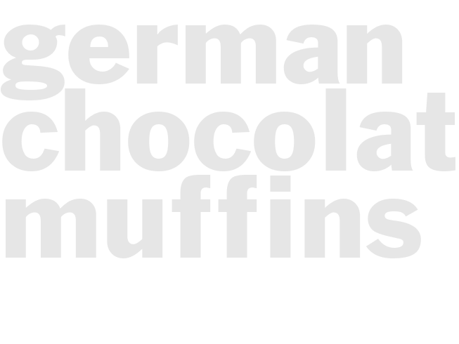 GERMAN CHOCOLATE MUFFINS