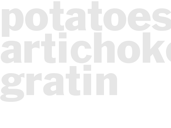 POTATOES - ARTICHOKE GRATIN