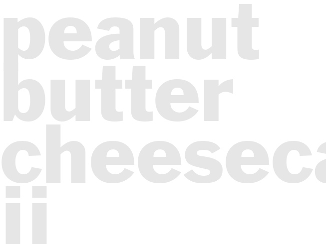 PEANUT BUTTER CHEESECAKE II