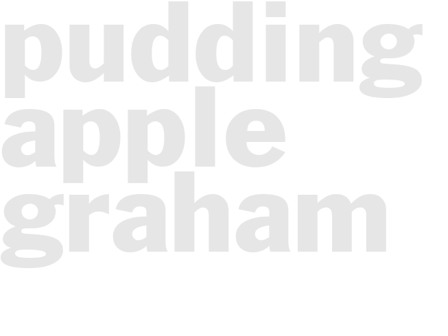 PUDDING - APPLE GRAHAM