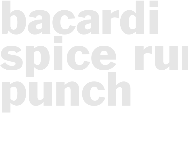 BACARDI SPICE RUM PUNCH