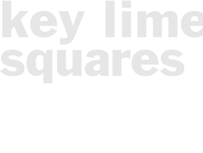 KEY LIME SQUARES