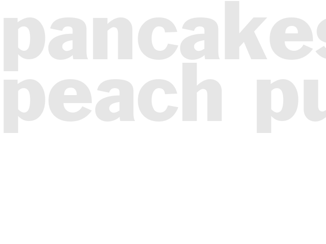 PANCAKES - PEACH PUFF