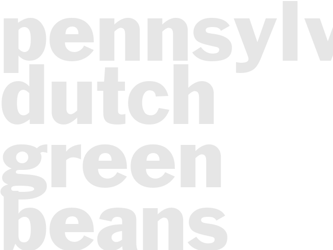 PENNSYLVANIA DUTCH GREEN BEANS 