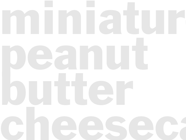 MINIATURE PEANUT BUTTER CHEESECAKE