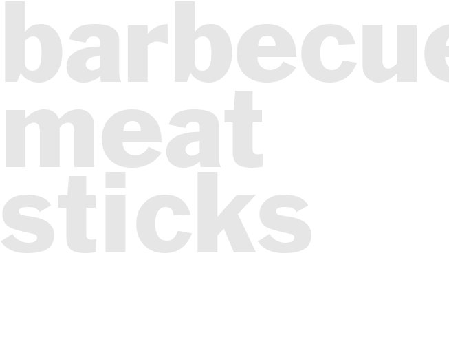 BARBECUED MEAT STICKS