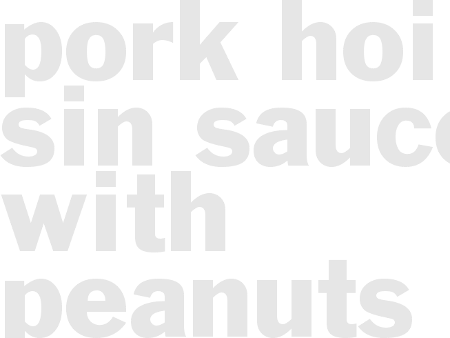 PORK - HOI SIN SAUCE WITH PEANUTS 