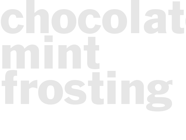 CHOCOLATE MINT FROSTING