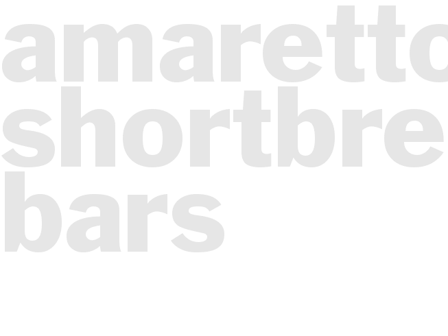 AMARETTO SHORTBREAD BARS