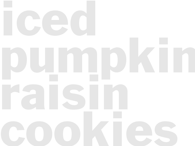 ICED PUMPKIN-RAISIN COOKIES