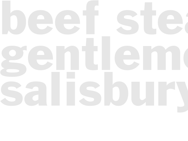 BEEF - STEAK - GENTLEMENS SALISBURY