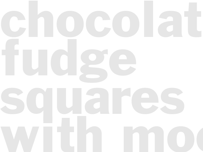 CHOCOLATE FUDGE SQUARES WITH MOCHA GLAZE