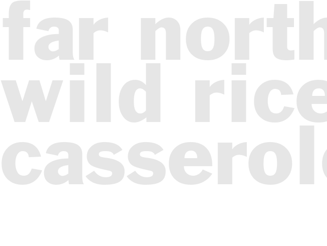FAR NORTH WILD RICE CASSEROLE