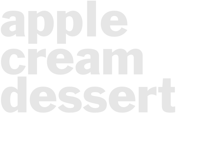 APPLE CREAM DESSERT
