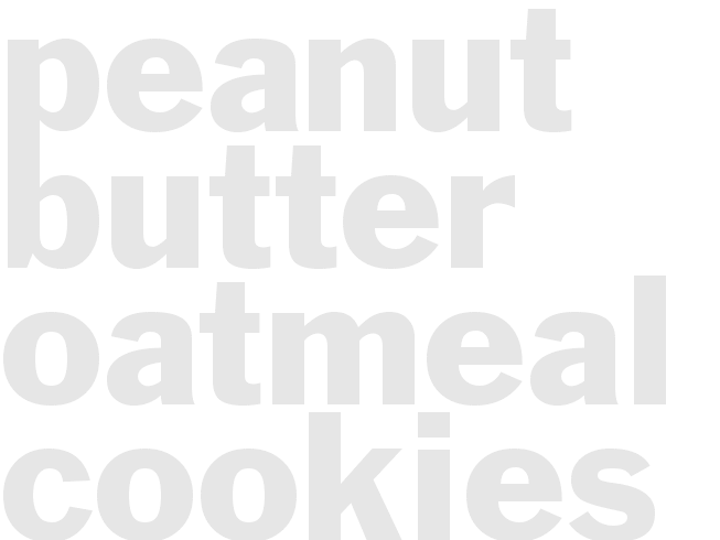 PEANUT BUTTER OATMEAL COOKIES
