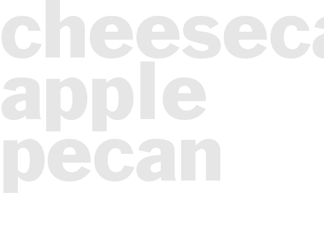 CHEESECAKE - APPLE PECAN