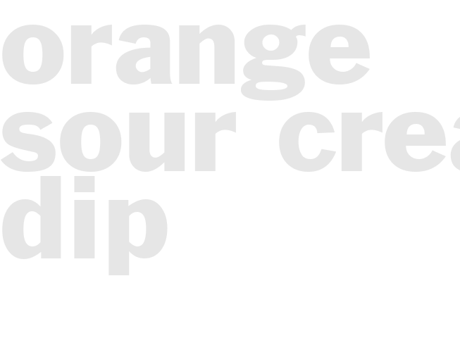 ORANGE-SOUR CREAM DIP 