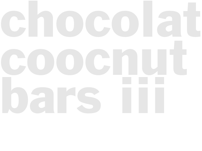 CHOCOLATE COOCNUT BARS III