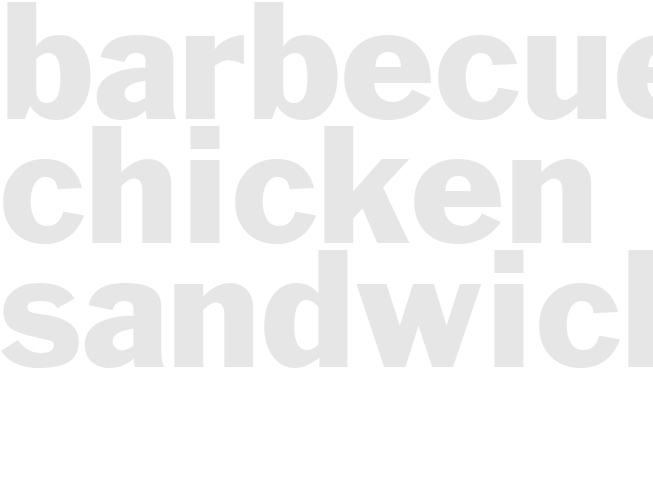 BARBECUED CHICKEN SANDWICHES