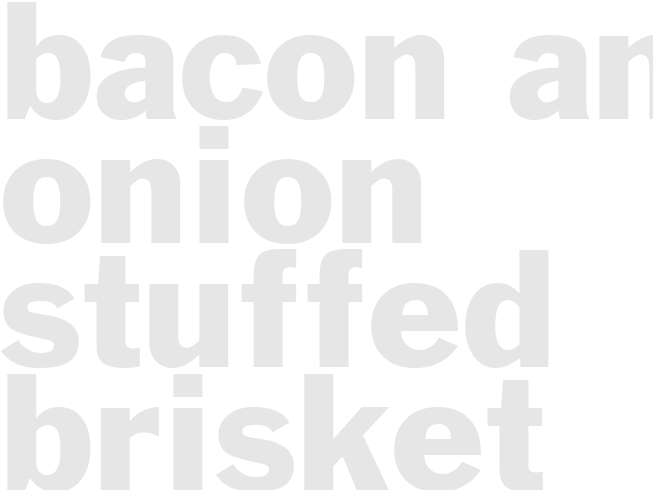 BACON AND ONION STUFFED BRISKET