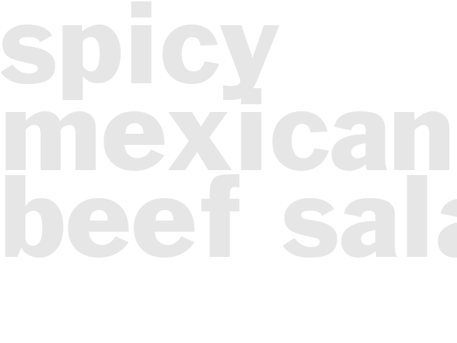 SPICY MEXICAN BEEF SALAD
