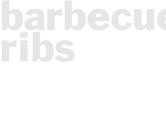 BARBECUED RIBS 