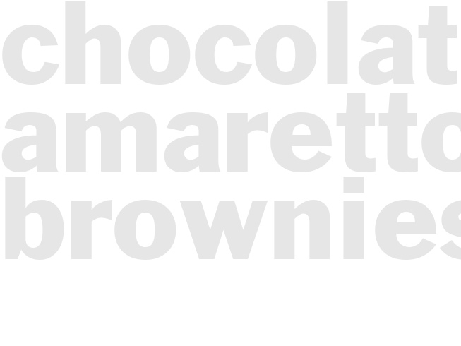 CHOCOLATE AMARETTO BROWNIES 